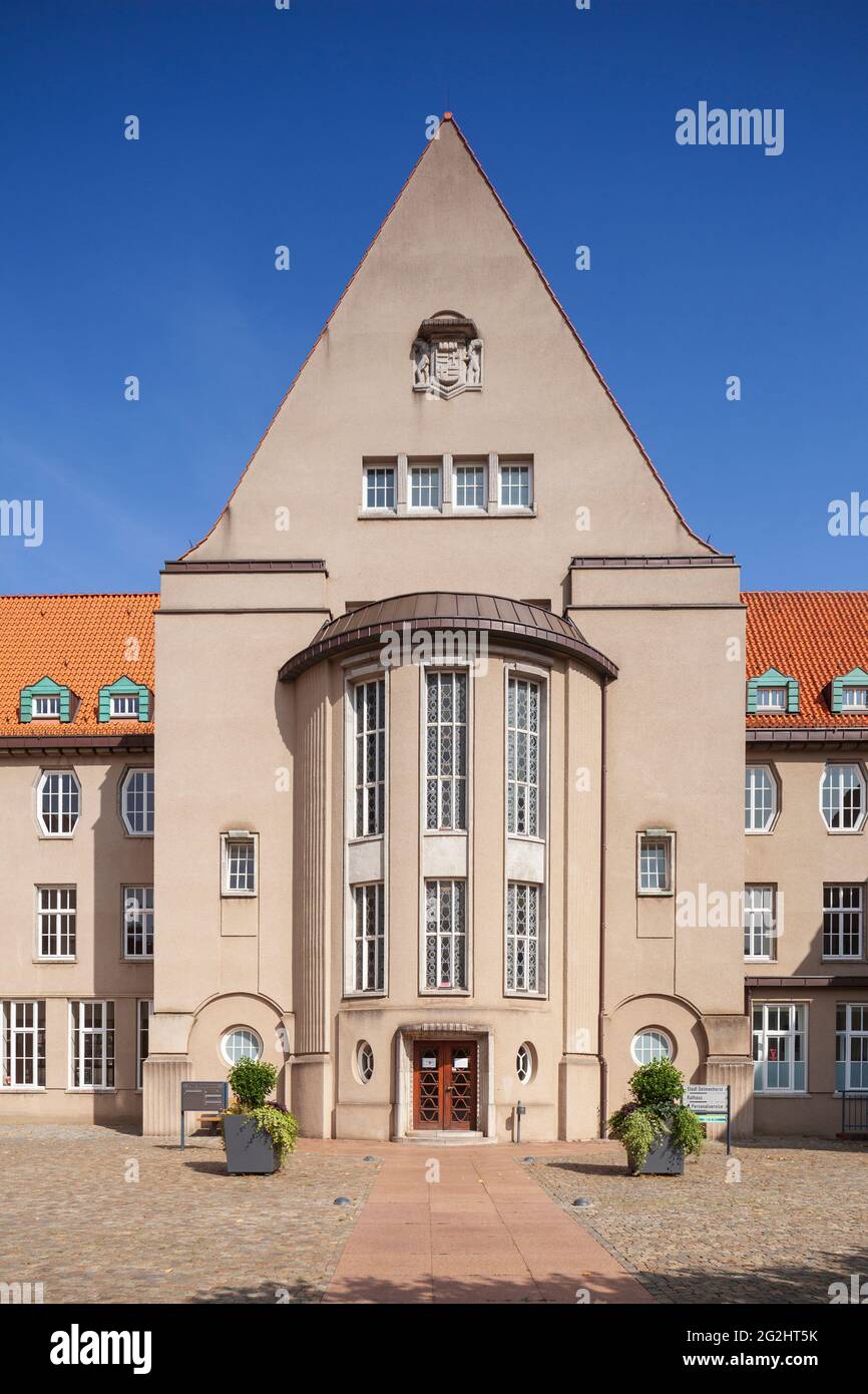 Hôtel de ville, Art nouveau, Delmenhorst, Basse-Saxe, Allemagne, Europe Banque D'Images