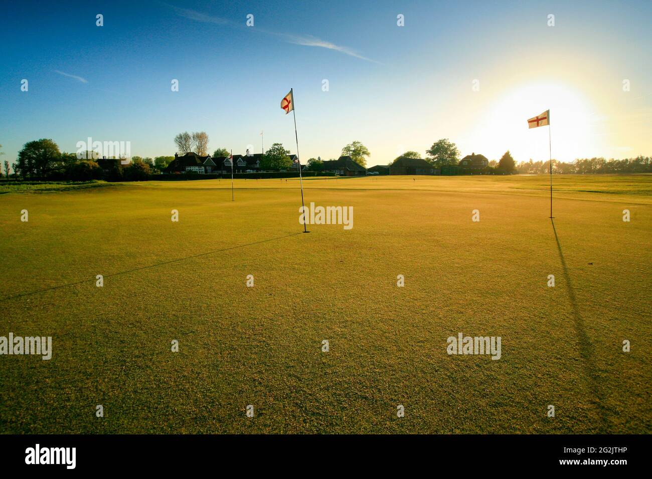 Royal Saint George's Golf course, British Open, Sandwich, Kent, Angleterre. Banque D'Images