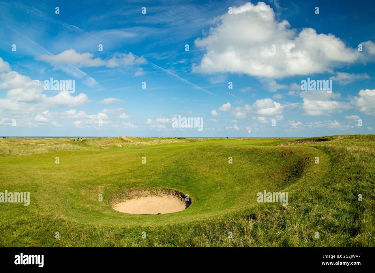 Royal Saint George's Golf course, British Open, Sandwich, Kent, Angleterre. Banque D'Images