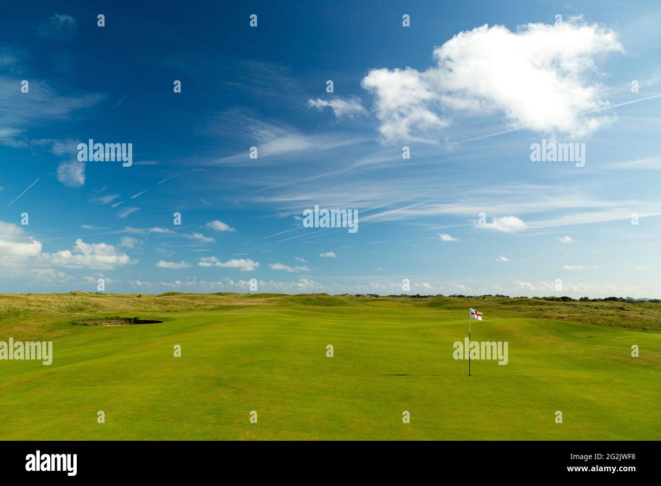 Royal Saint George's Golf course, British Open, Sandwich, Kent, Angleterre. Banque D'Images