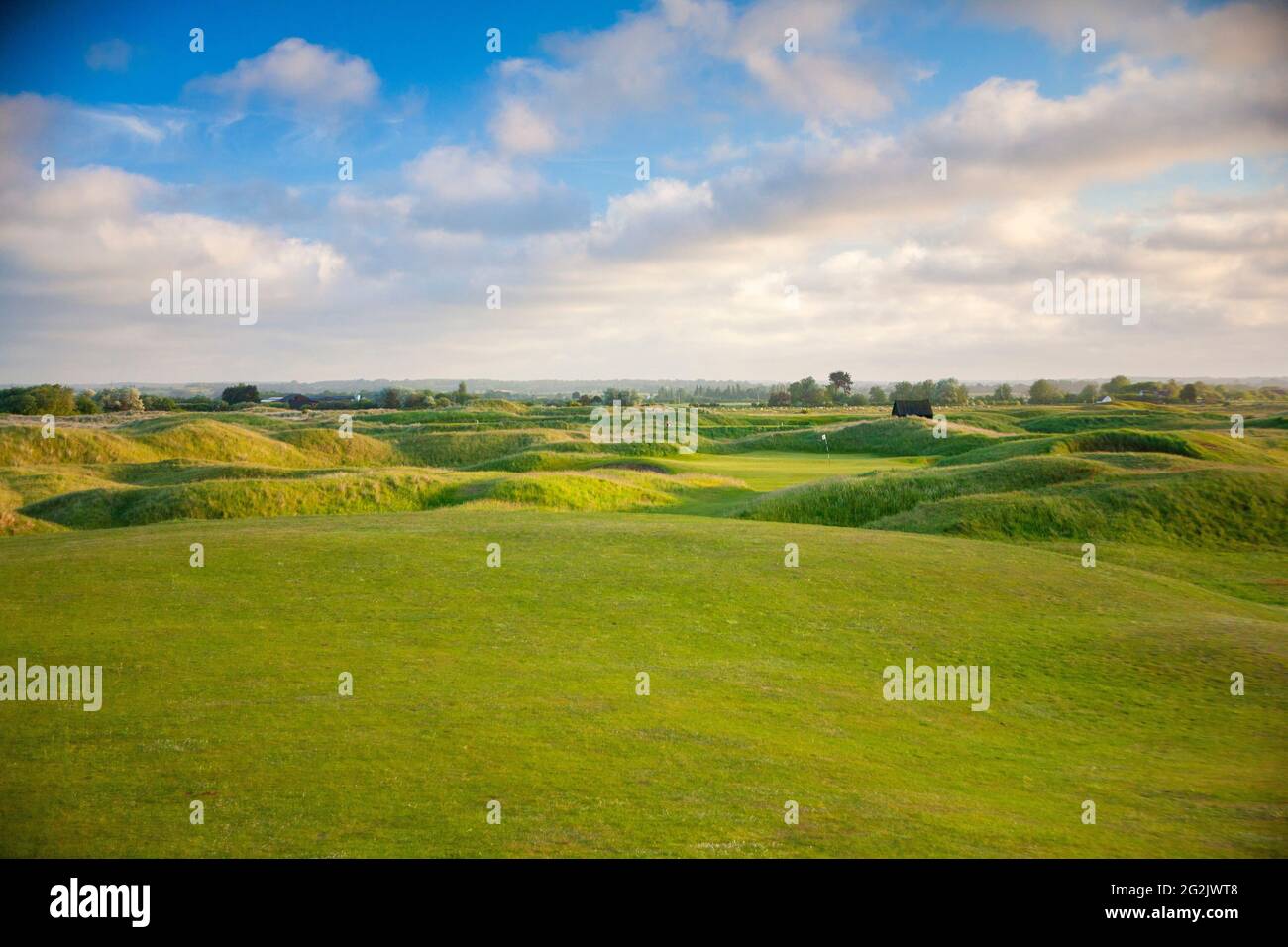 Royal Saint George's Golf course, British Open, Sandwich, Kent, Angleterre. Banque D'Images