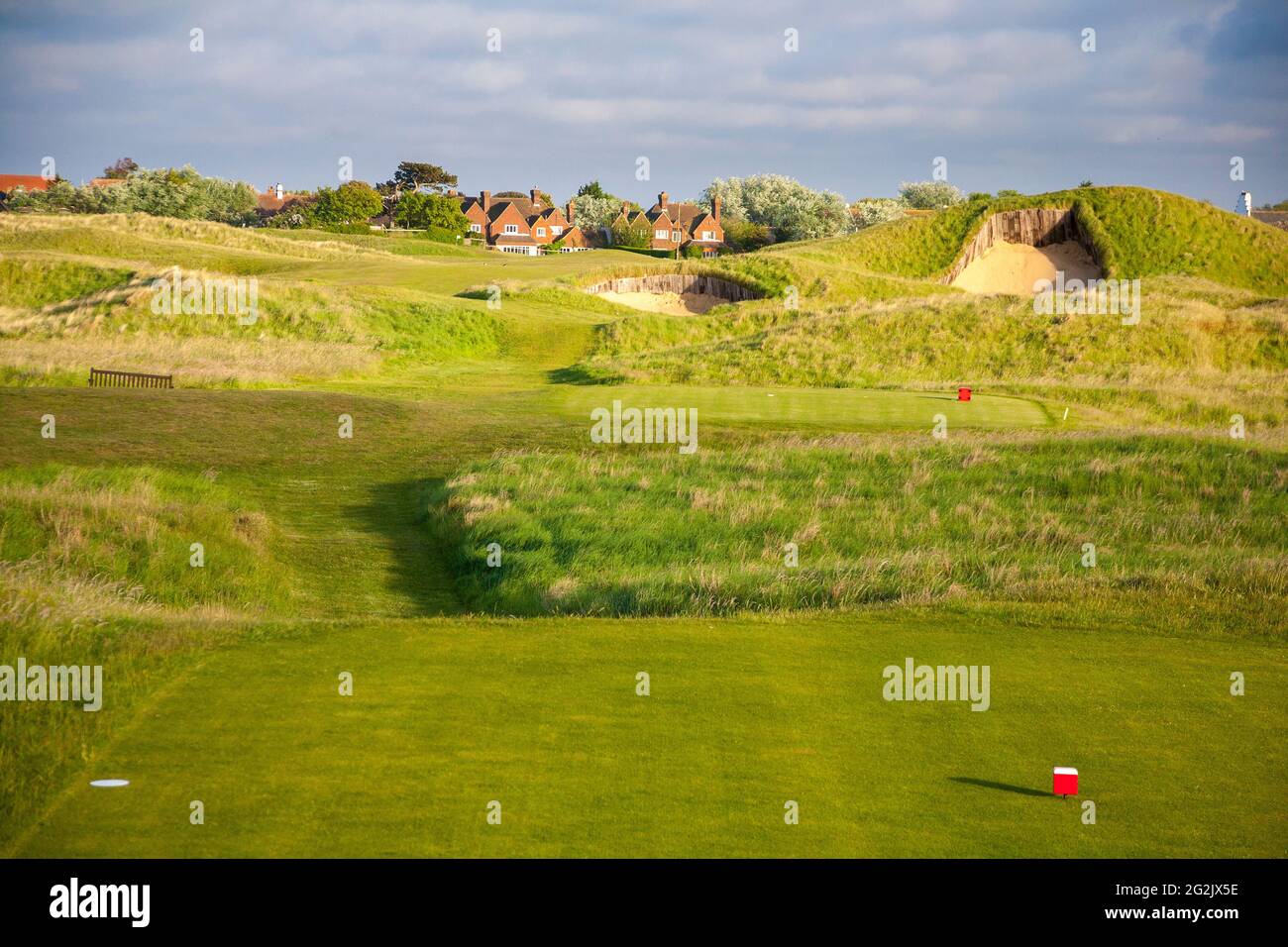 Royal Saint George's Golf course, British Open, Sandwich, Kent, Angleterre. Banque D'Images