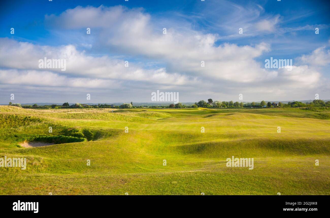 Royal Saint George's Golf course, British Open, Sandwich, Kent, Angleterre. Banque D'Images