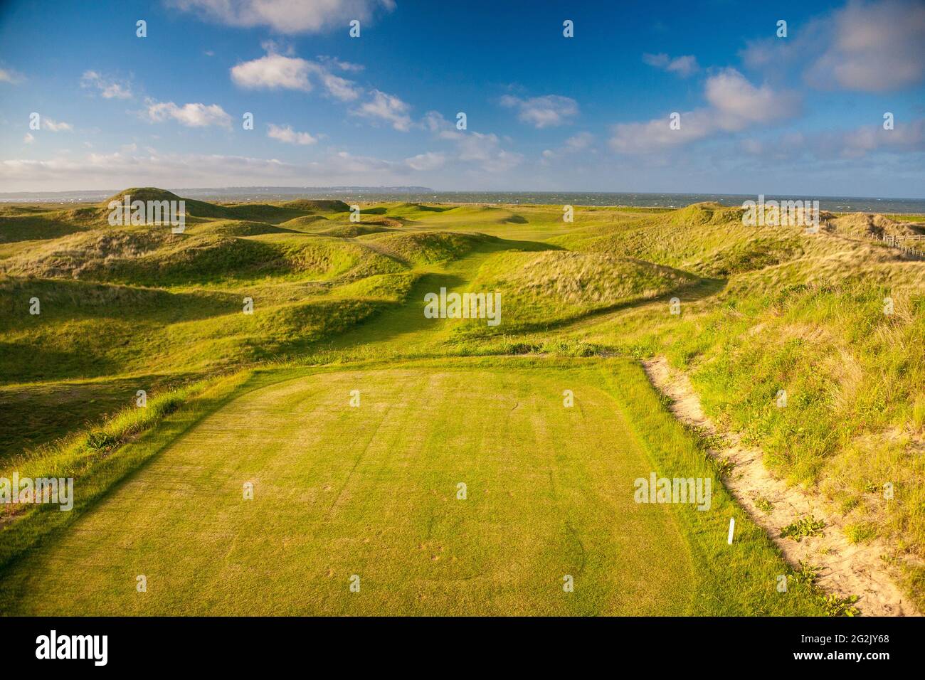 Royal Saint George's Golf course, British Open, Sandwich, Kent, Angleterre. Banque D'Images