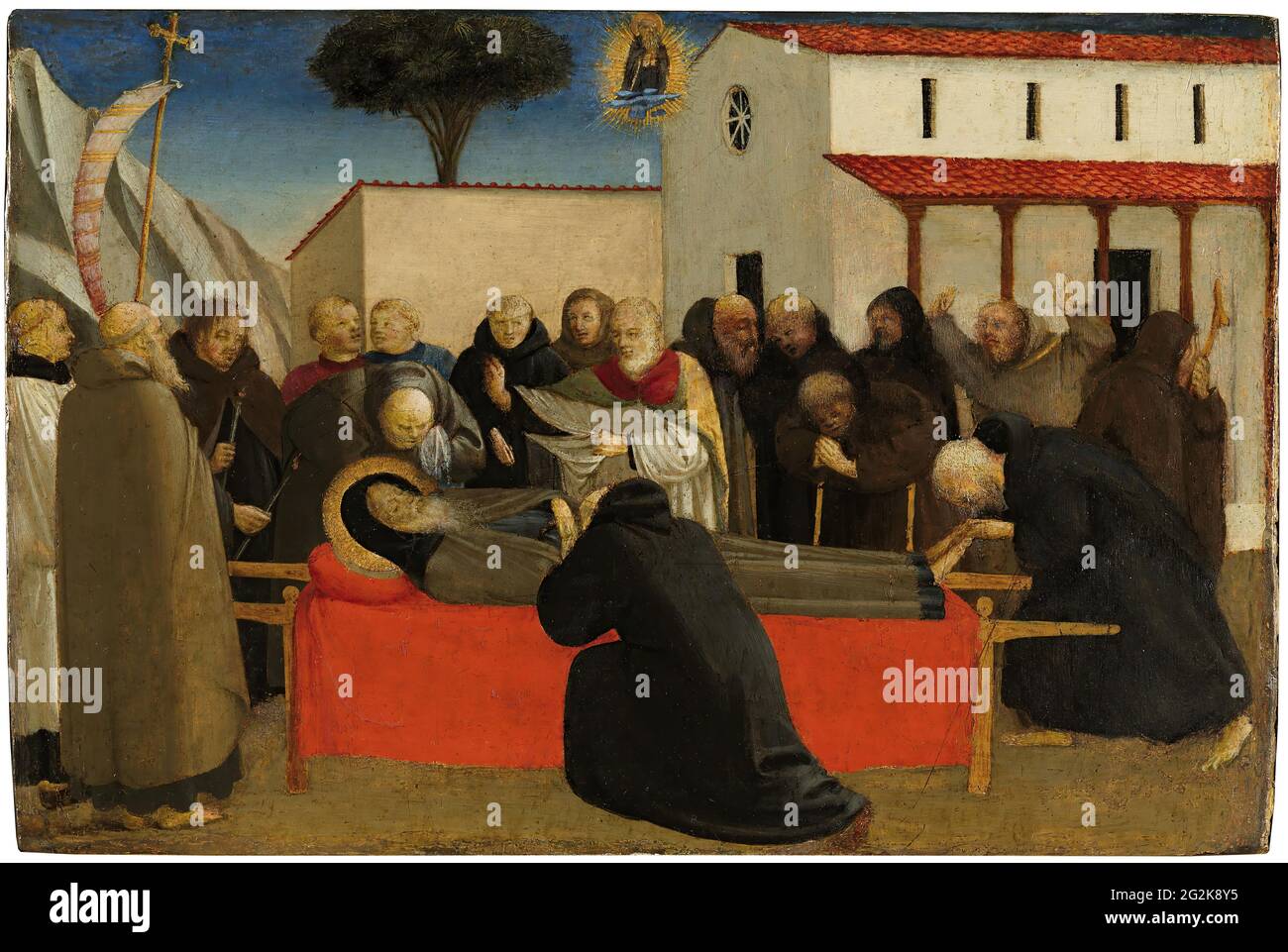 FRA Angelico - la funéraire de Saint Anthony Abbot Banque D'Images
