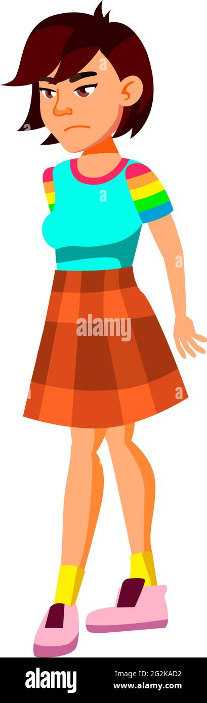 fille chinoise élégante dans un vecteur de dessin animé de musée historique Illustration de Vecteur