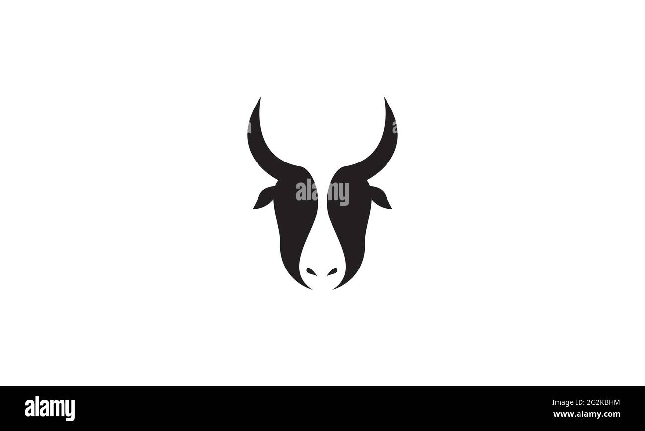 forme moderne tête vaches laitières logo vecteur icône illustration design Illustration de Vecteur