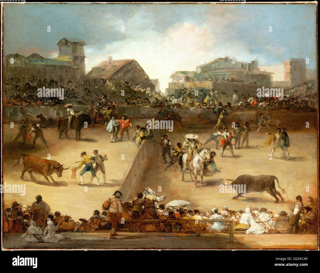 Francisco de Goya - corrida dans un ring divisé Banque D'Images