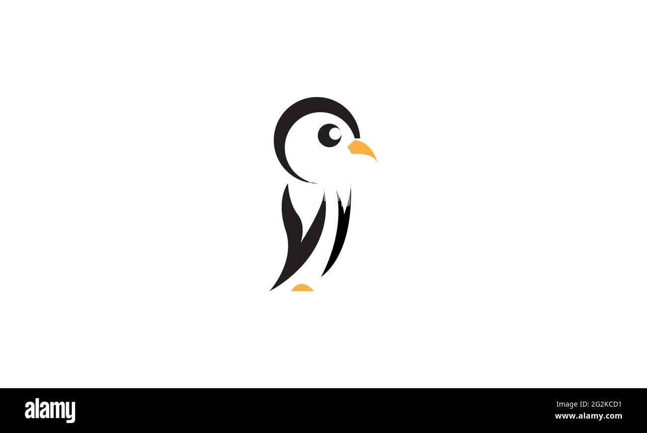 dessin animé joli logo bébé pingouin vecteur icône illustration design Illustration de Vecteur