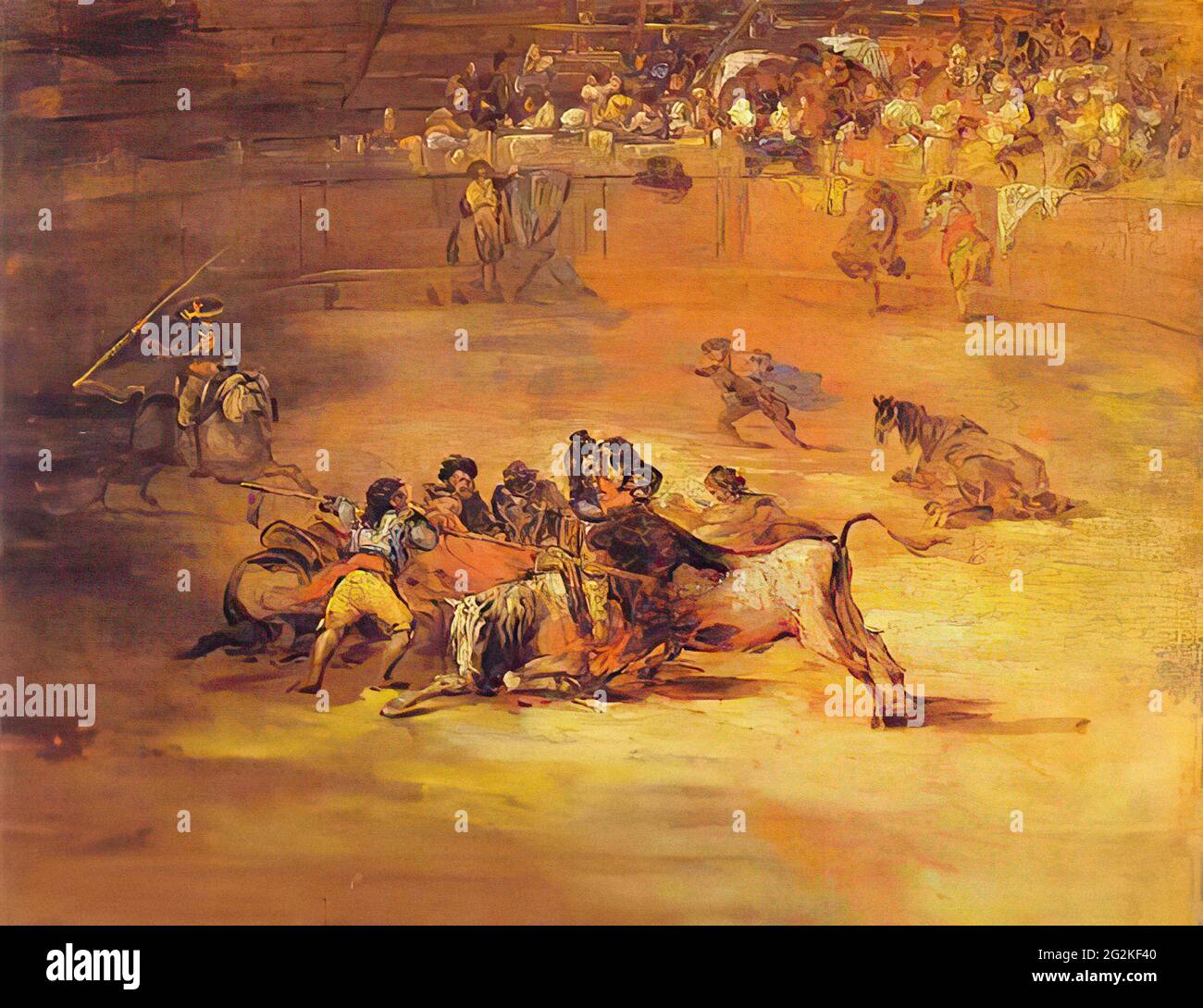 Francisco de Goya - scène de corrida Banque D'Images