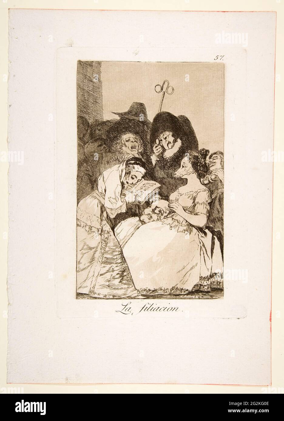 Francisco de Goya - la filiation la Filiacion de la Caprices Los Caprices plate 57 Banque D'Images
