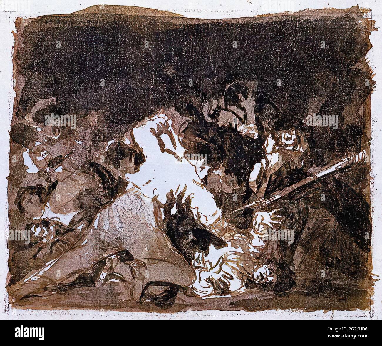 Francisco de Goya - scène de guerre 1812 Banque D'Images