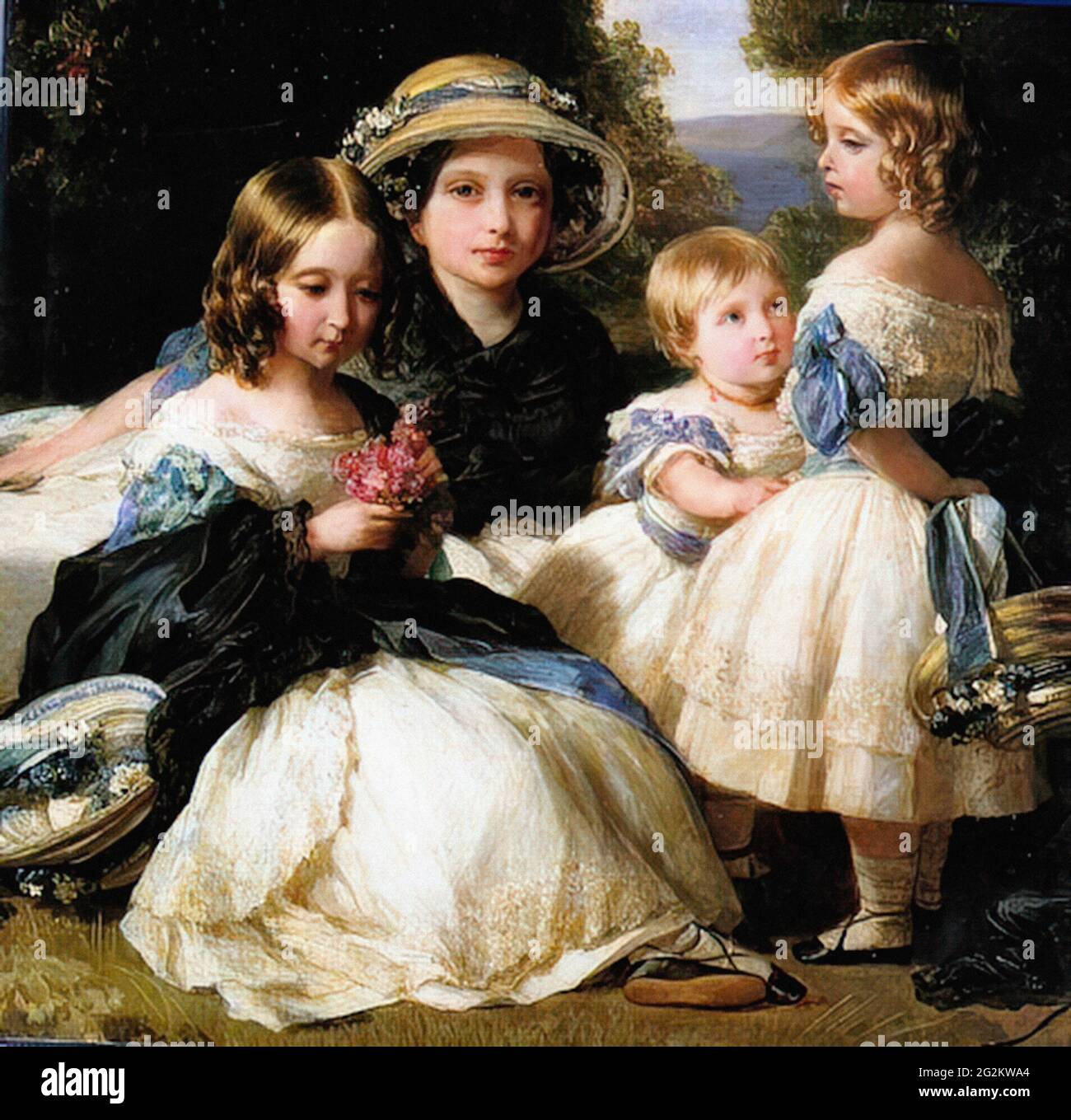 Franz Xaver Winterhalter (1805-1873) - filles Reine Victoria Prince Albert 1849 Banque D'Images