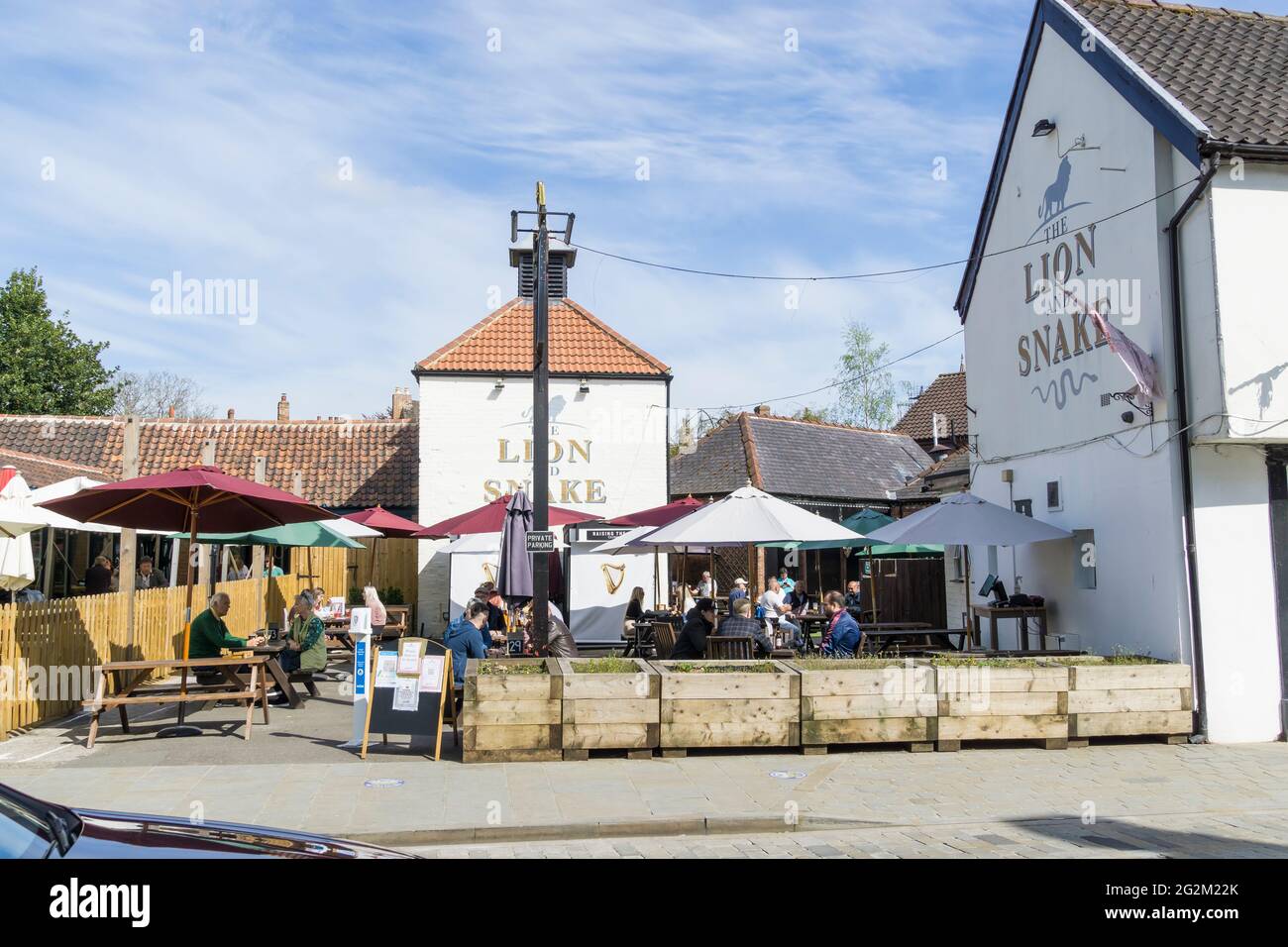 La maison publique et le restaurant Lion and Snake Bailgate Lincoln City Banque D'Images