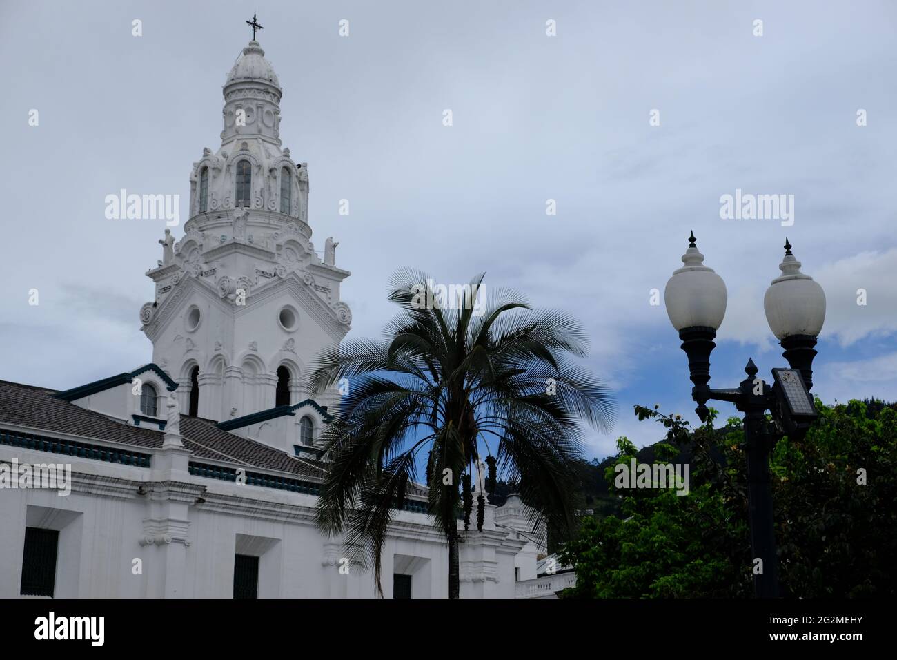 Equateur Quito - Centre historique Plaza Grande et Cathédrale métropolitaine de Quito Banque D'Images