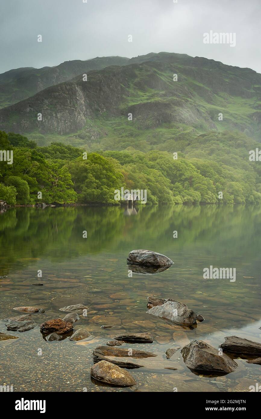 Llyn Dinas, Snowdonia, Banque D'Images