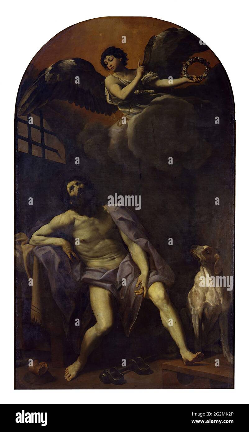 Guido Reni - Saint Roch en prison Banque D'Images