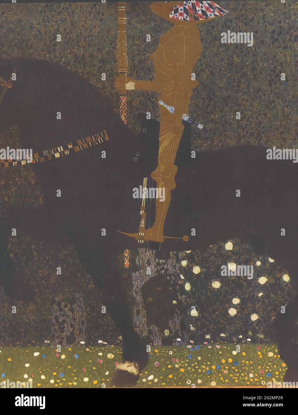 Gustav Klimt - Chevalier d'or 1903 Banque D'Images