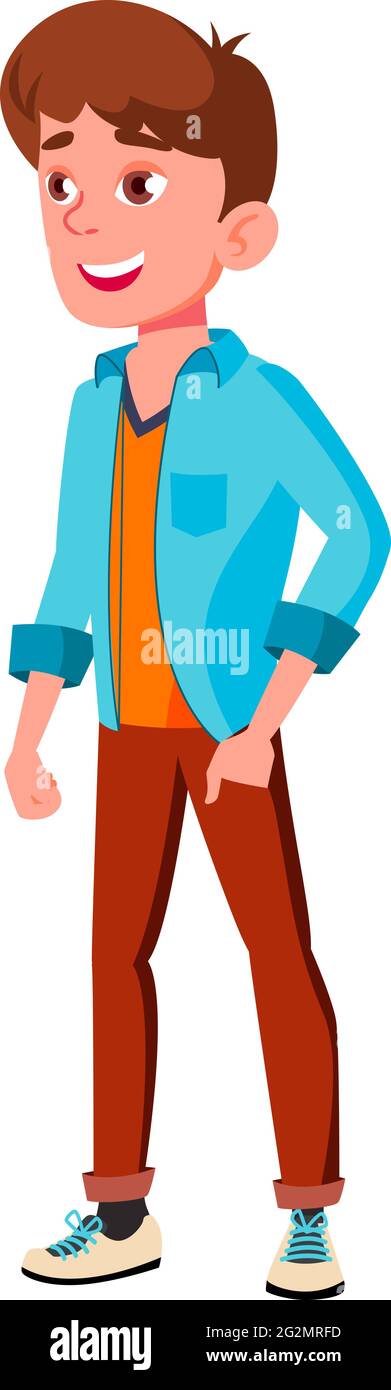 garçon souriant reposant sur la fête de noël avec amis vecteur de dessin animé Illustration de Vecteur