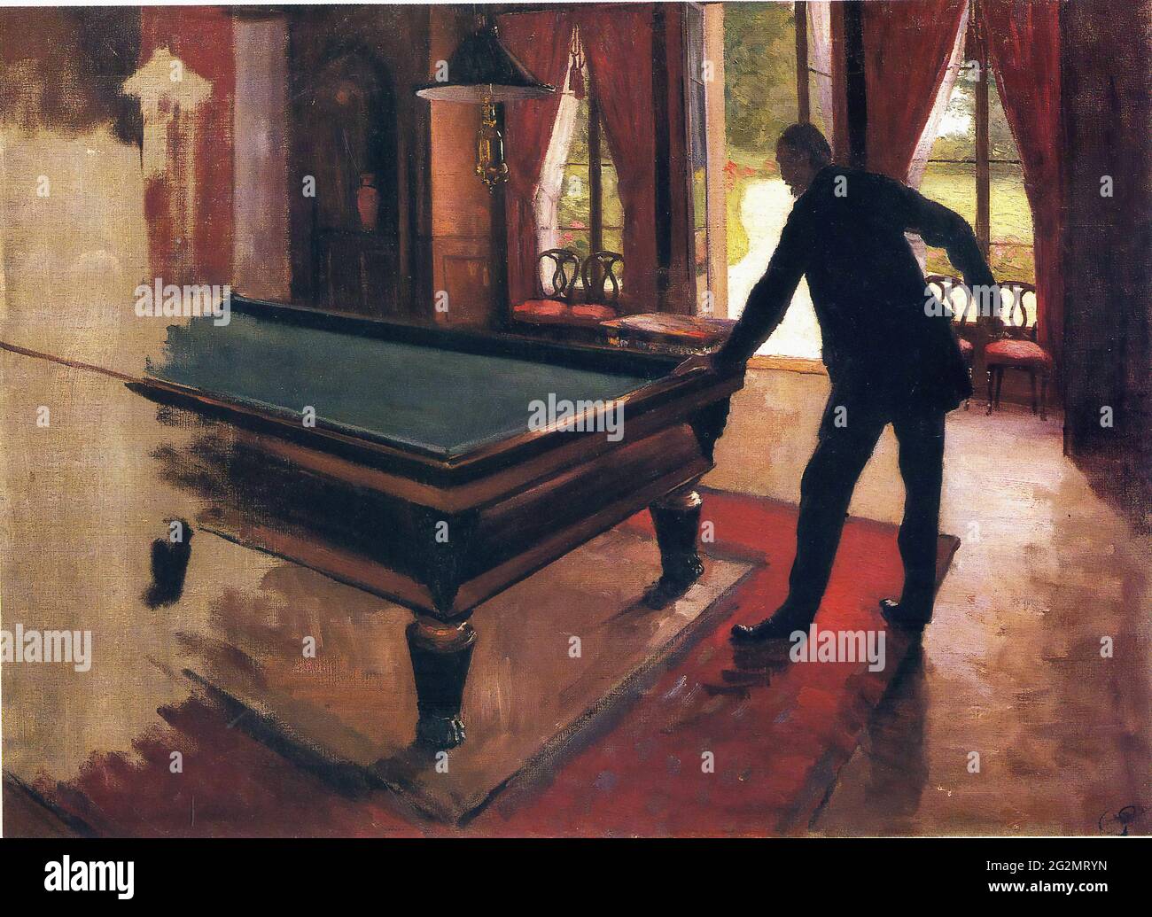 Gustave Caillebotte - billard C 1876 Banque D'Images