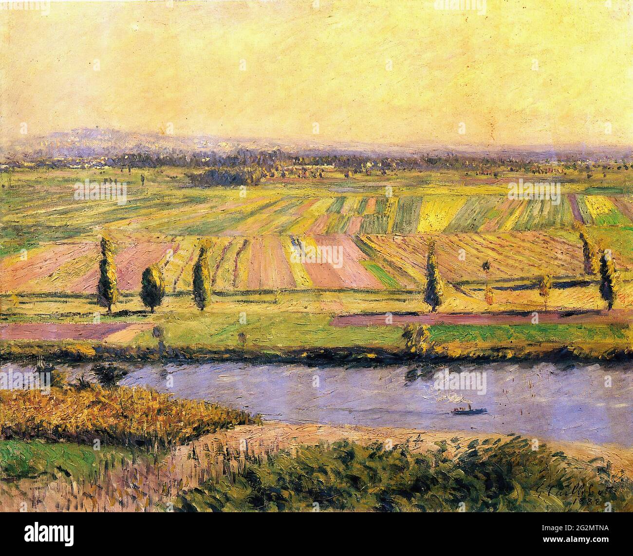 Gustave Caillebotte - Plain Gennevilliers Hills Argenteuil 1888 Banque D'Images