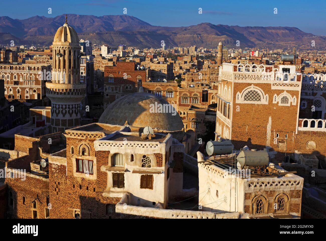 Yémen, Sanaa, Vieille Ville, classé au Patrimoine Mondial de l'Unesco. Banque D'Images