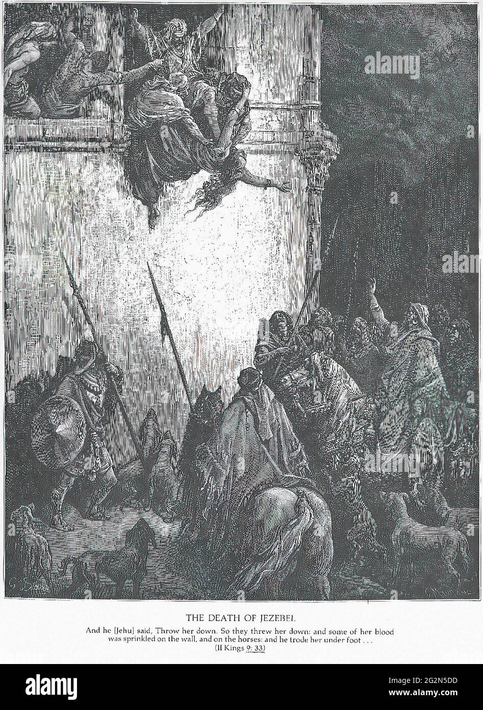 Gustave doré - mort Jezebel Banque D'Images