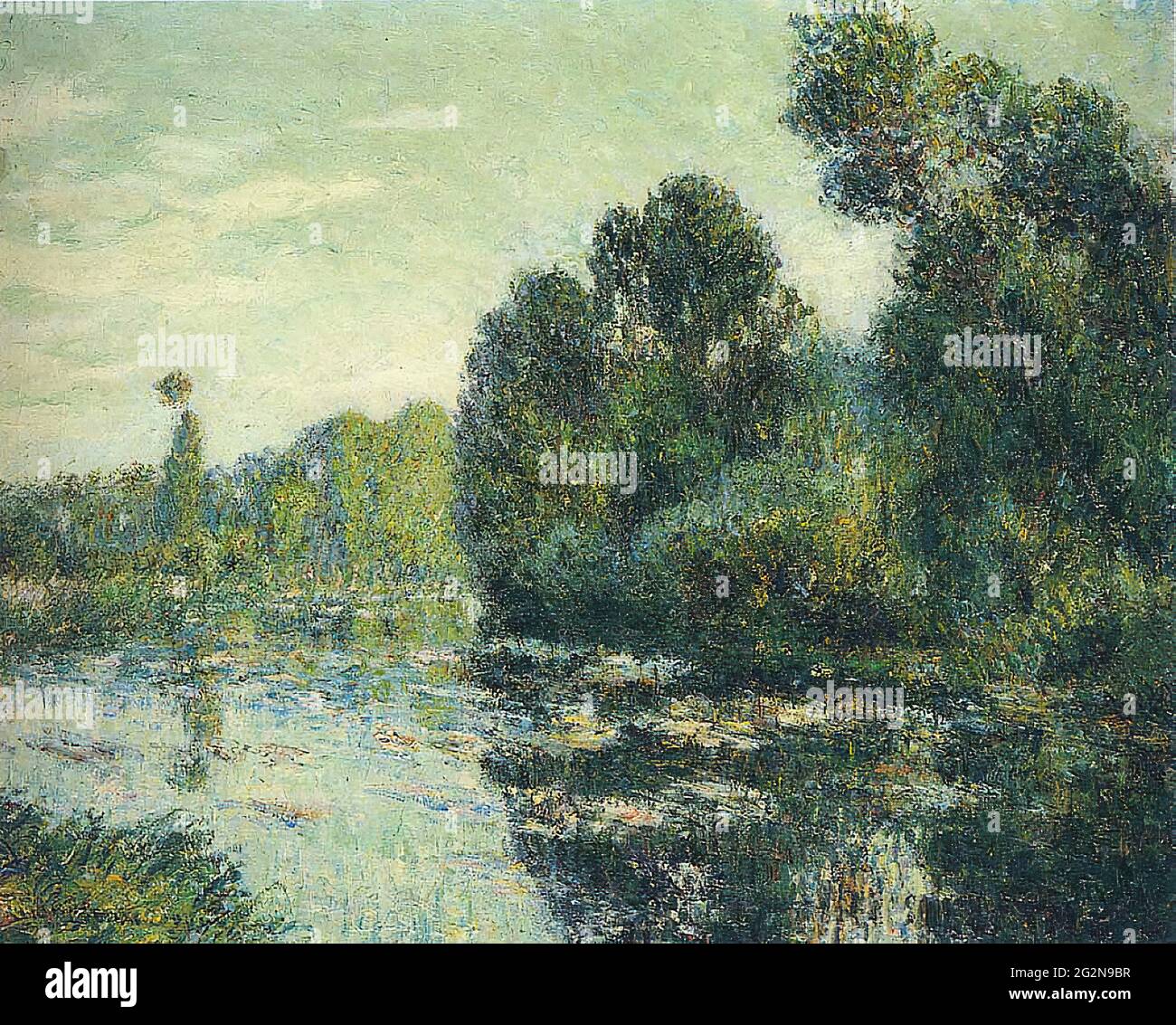 Gustave Loiseau (1865-1935) - par la rivière Eure 1906 Photo Stock