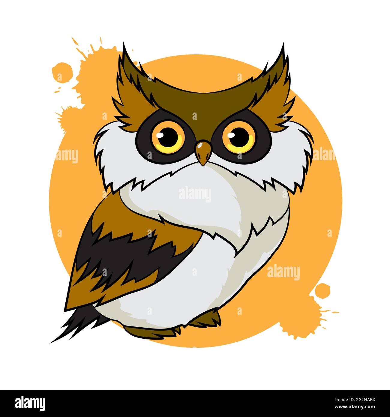 Hibou de dessin animé, illustration de joli vecteur Illustration de Vecteur