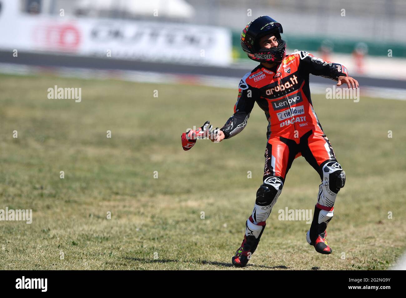 Misano World circuit Marco Simoncelli, Misano Adriatico, Italie. 12 juin 2021. n°21 Michael Ruben Rinaldi Aruba.it Racing Ducati pendant l'UEFA Euro 2020, Groupe A, football Match, World Superbike - SBK - photo Otto Moretti/LM crédit: Live Media Publishing Group/Alay Live News Banque D'Images