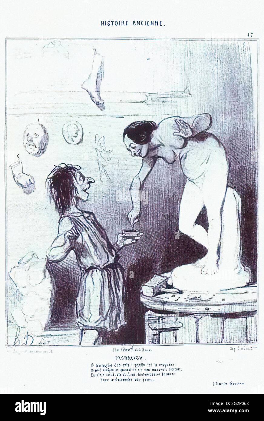 Honoré Victorin Daumier - Pygmalion 1842 Banque D'Images