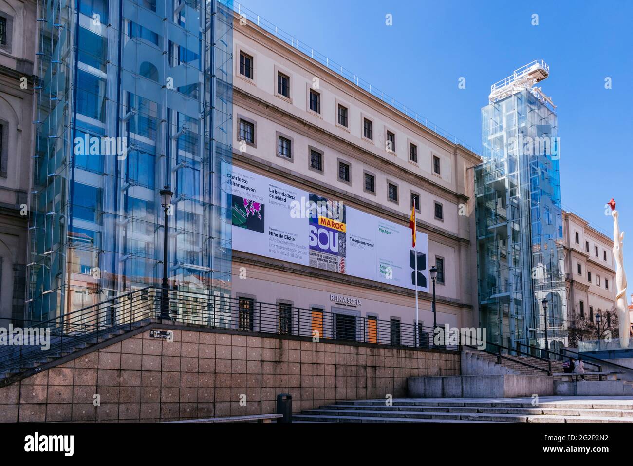 Le Museo Nacional Centro de Arte Reina Sofía, Centre national d'art de la Reine Sofia, MNCARS, est le musée national espagnol d'art du XXe siècle le musée Banque D'Images