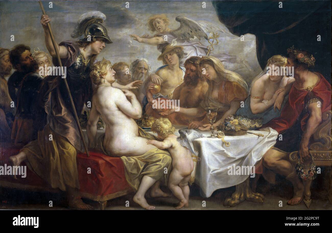 Jacob Jordaens - le mariage de Thetis et Peleus Banque D'Images