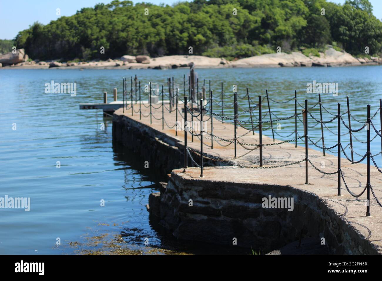 Débarquez à la réserve naturelle Steward B. McKinney dans les îles Thimble du Connecticut. Banque D'Images