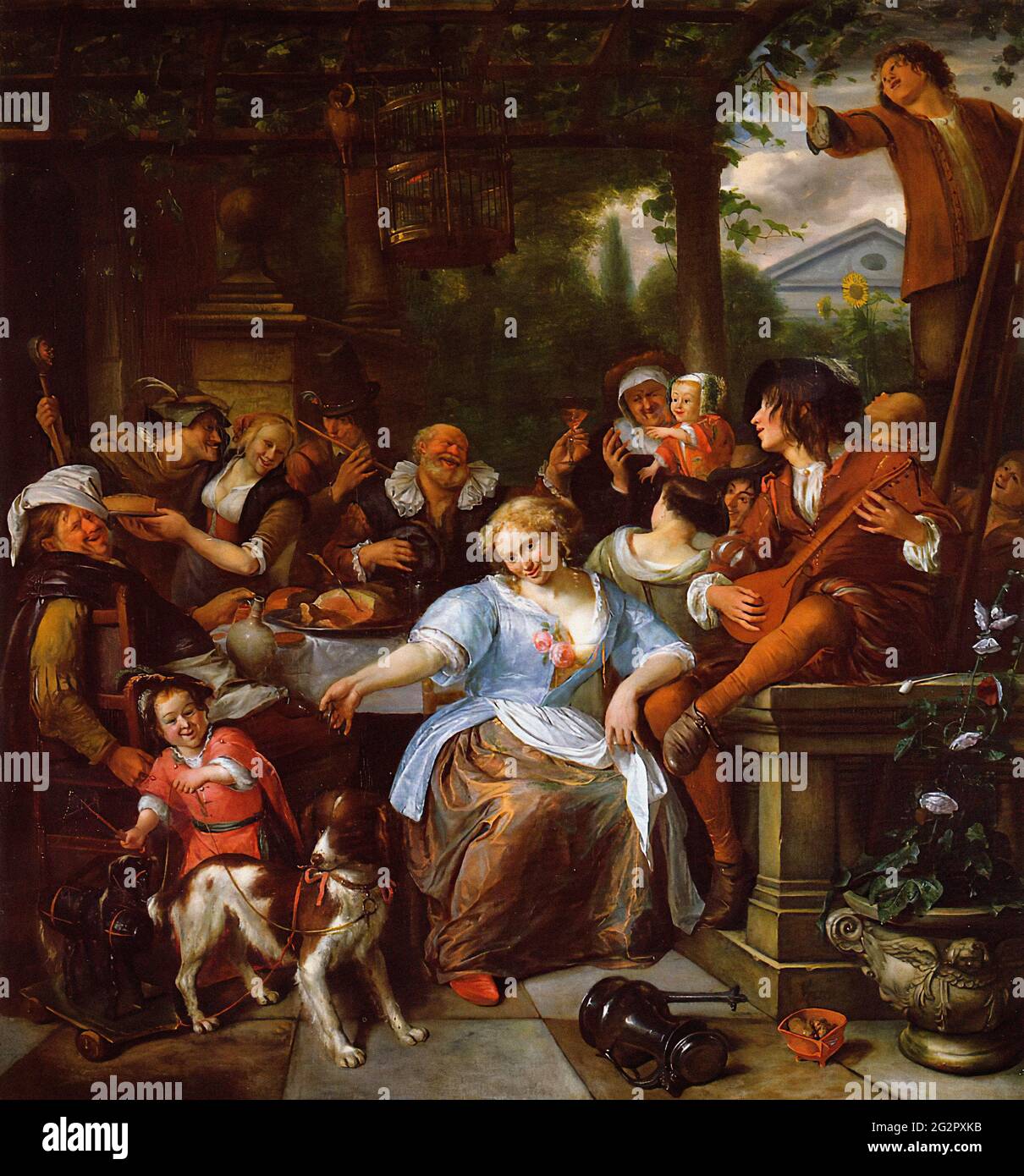 Jan Steen - Merry Company Terrace 1675 Banque D'Images