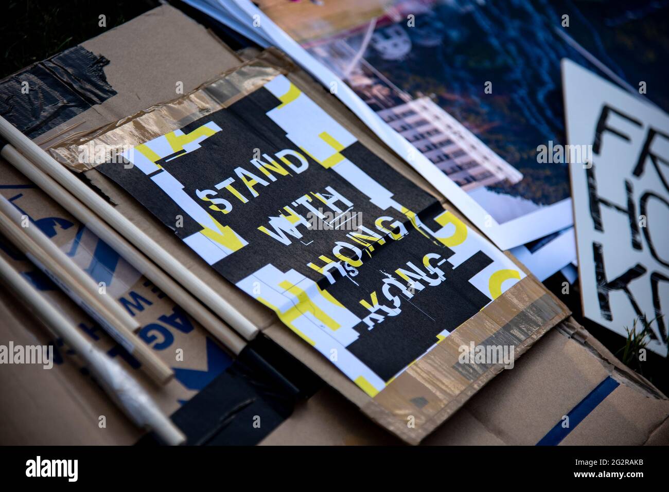 Londres, Angleterre, Royaume-Uni - 12 juin 2021: Justitia Hong Kong commeorates “612” second anniversaire crédit: Loredana Sangiuliano/Alay Live News Banque D'Images