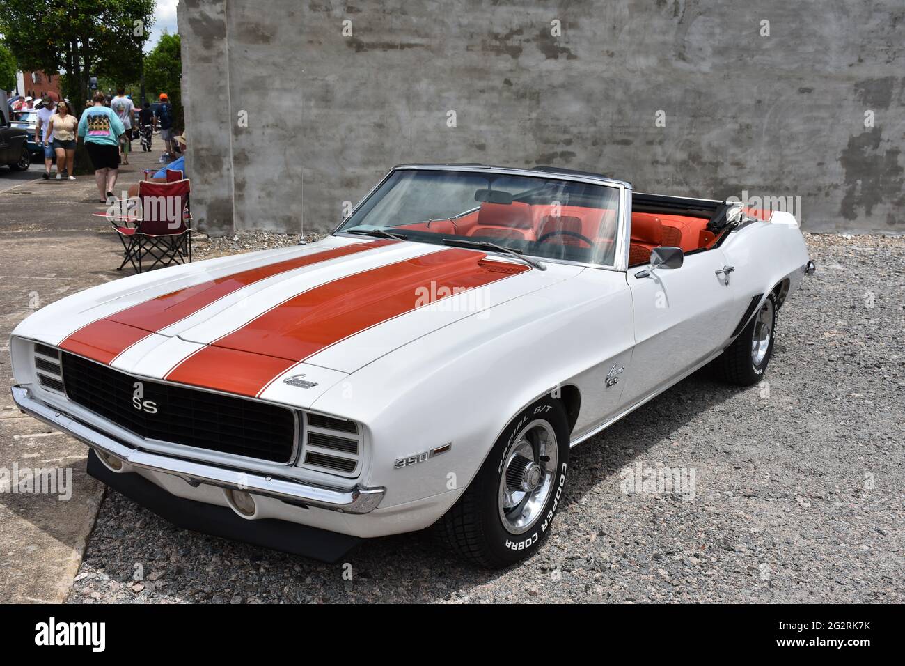 Une Camaro Super Sport 1969 de Chevrolet exposée lors d'un salon de l'auto. Banque D'Images