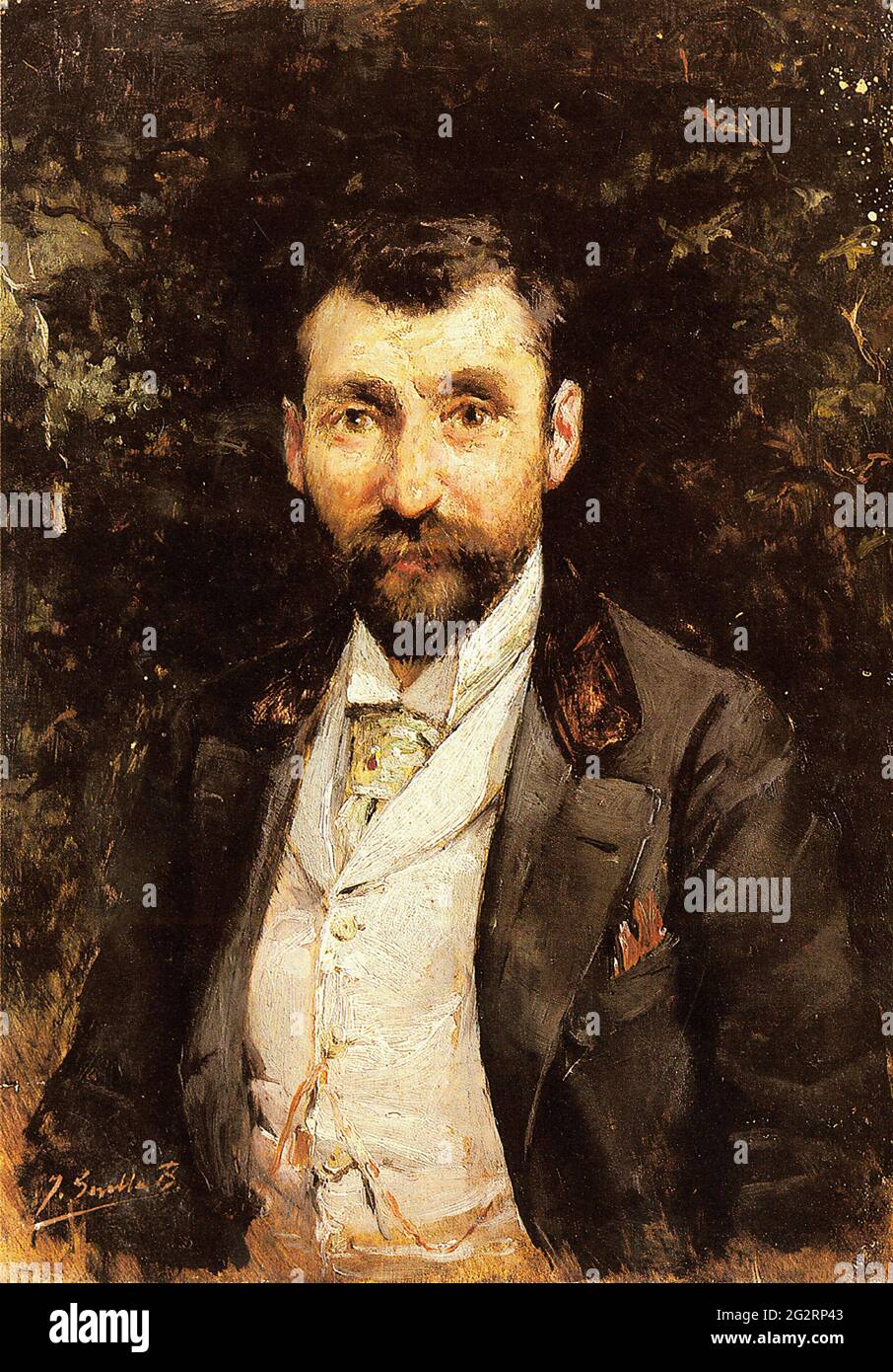 Joaquín Sorolla y Bastida - Portrait Gentleman Banque D'Images