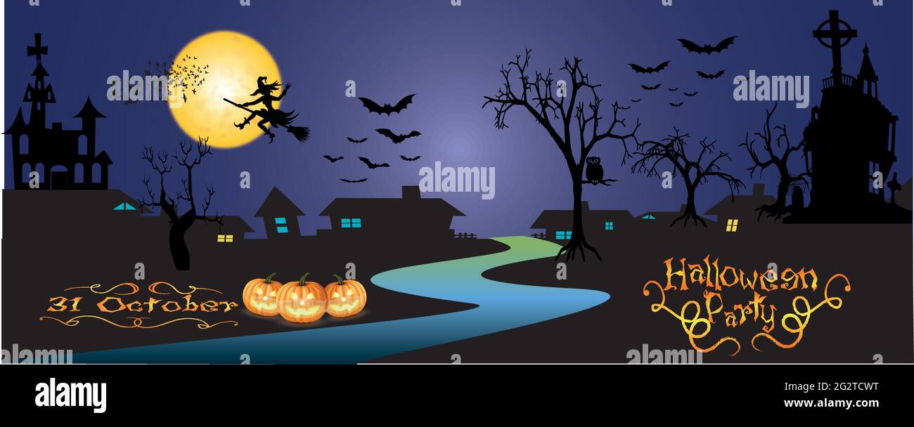 Halloween le 31 octobre Illustration de Vecteur