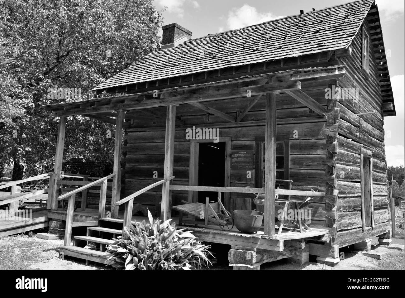 La maison de ferme de cabine. Banque D'Images