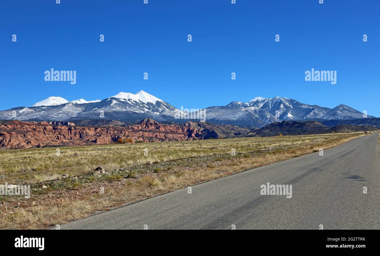 La Sal Mountains Loop - Utah Banque D'Images