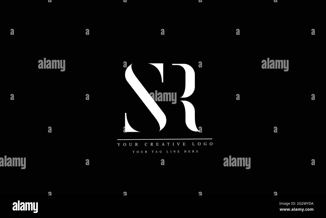 Logo lettre avec typographie moderne et créative RS Illustration de Vecteur