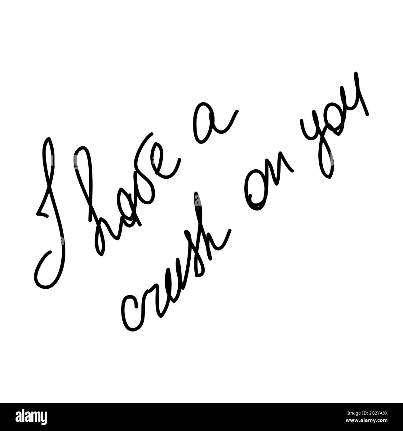 Calligraphie Déclaration d'amour écrite à la main, synonyme de l'expression Je t'aime. Saint Valentin. Illustration de Vecteur
