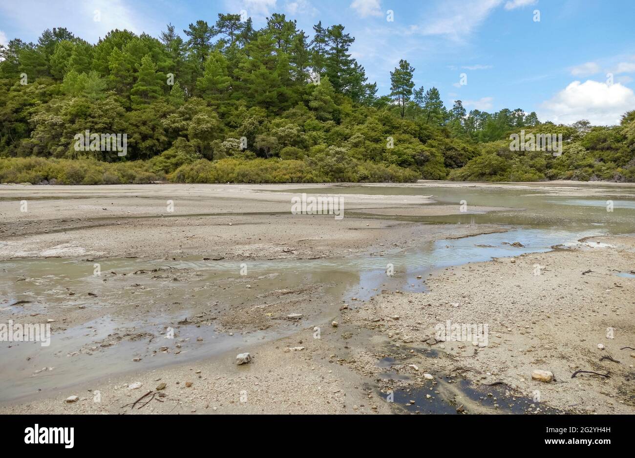 Zone géothermique appelée Waiotapu en Nouvelle-Zélande Banque D'Images