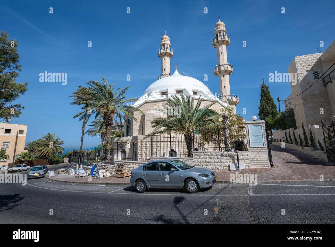 Mosquée Mahmood à Kababir, Haïfa, Israël. Il a été construit par la communauté musulmane Ahmadiyya à la fin des années 1970. Banque D'Images