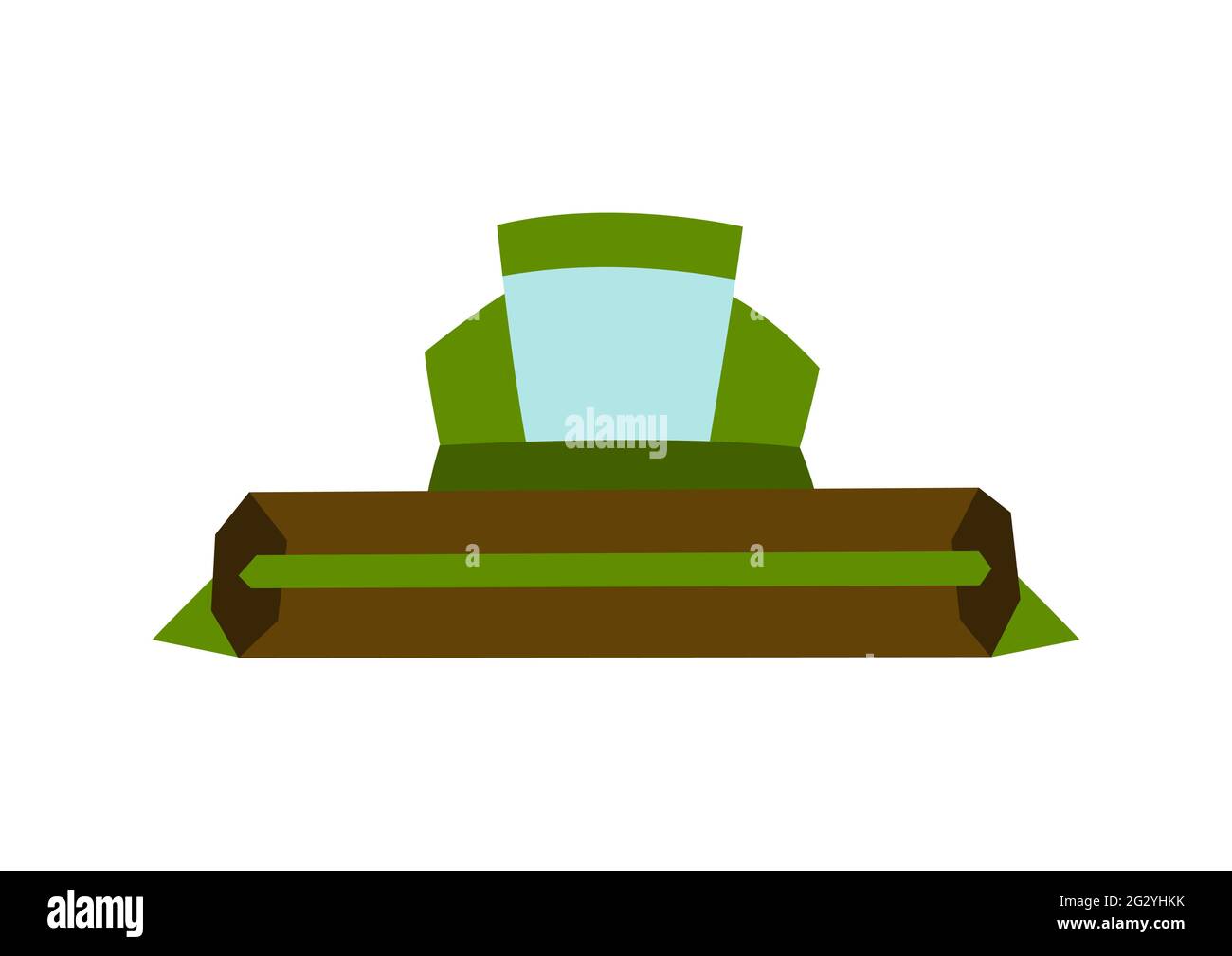 Illustration de la moissonneuse-batteuse. Transport agricole. Illustration de Vecteur