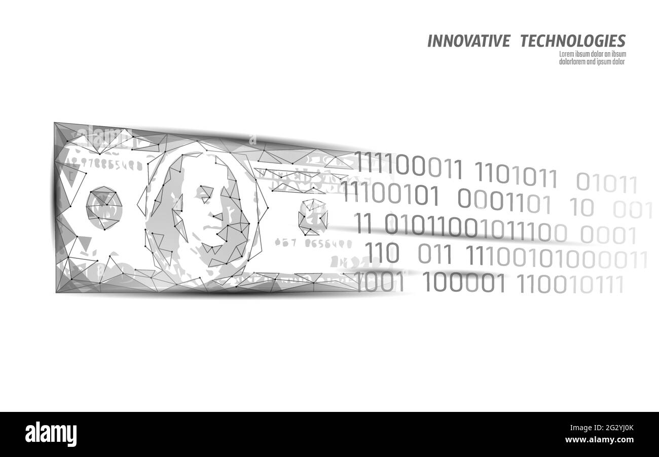 Le projet de loi numérique 3D web voyage concept. Point polygonal en ligne Paiement en ligne de billets. La technologie électronique bannière budget financier Illustration de Vecteur