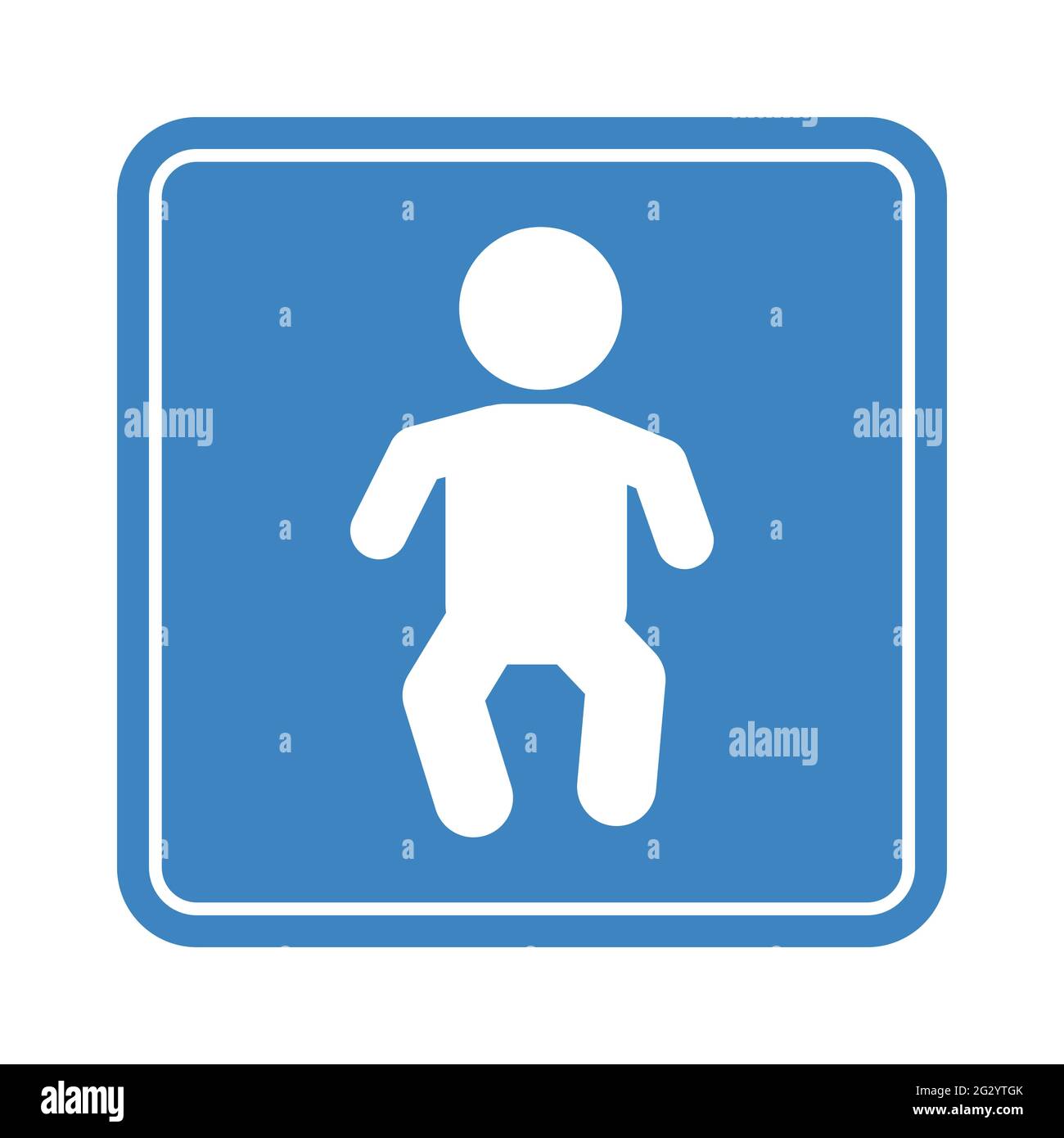 Petit Bebe Simple Signe Detaille Bleu Enfant Icone Pour Le Lieu Public Isole Sur Le Fond Blanc Image Vectorielle Stock Alamy