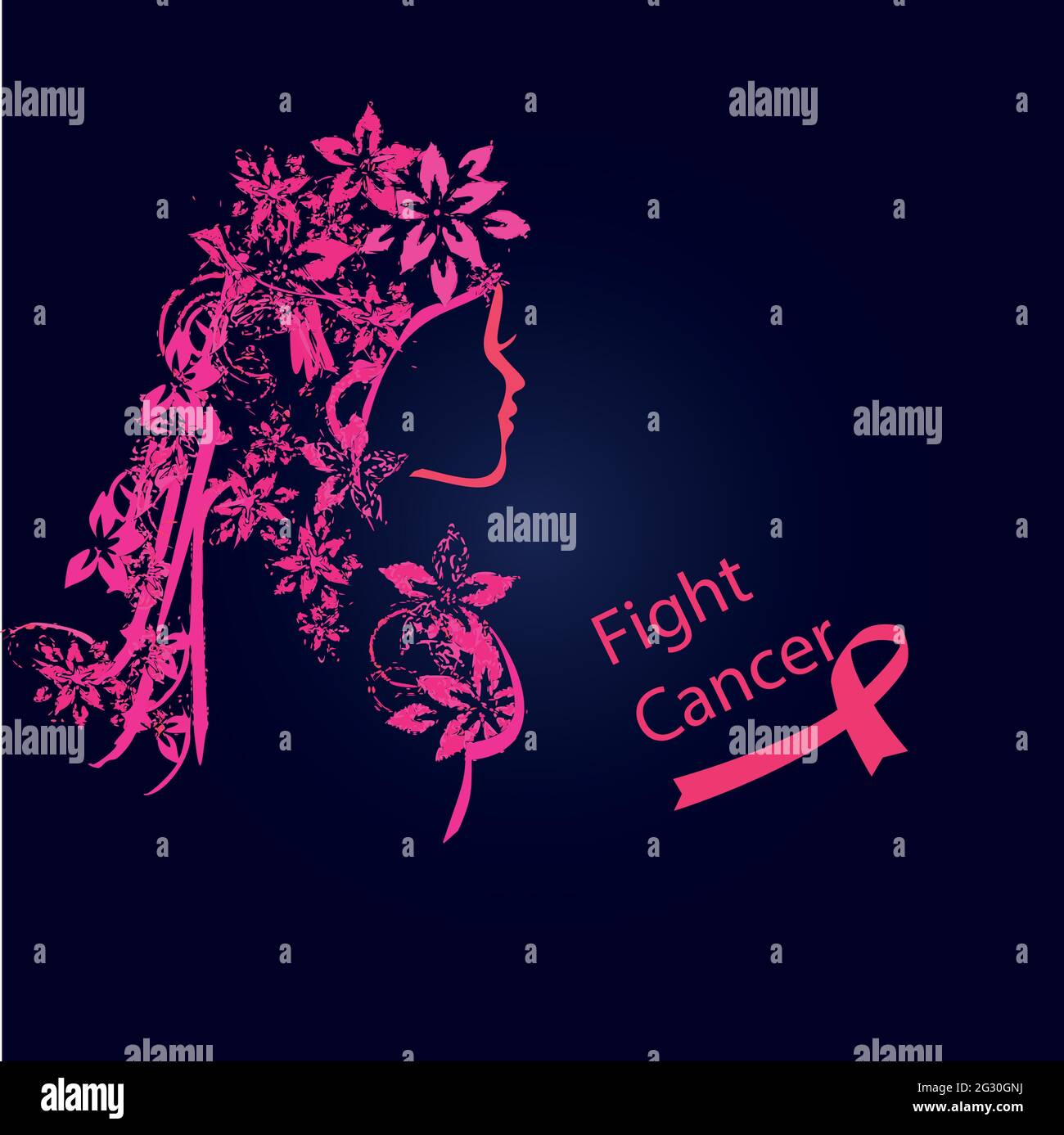 Journée internationale de la femme, journée internationale de sensibilisation au cancer du sein Illustration de Vecteur