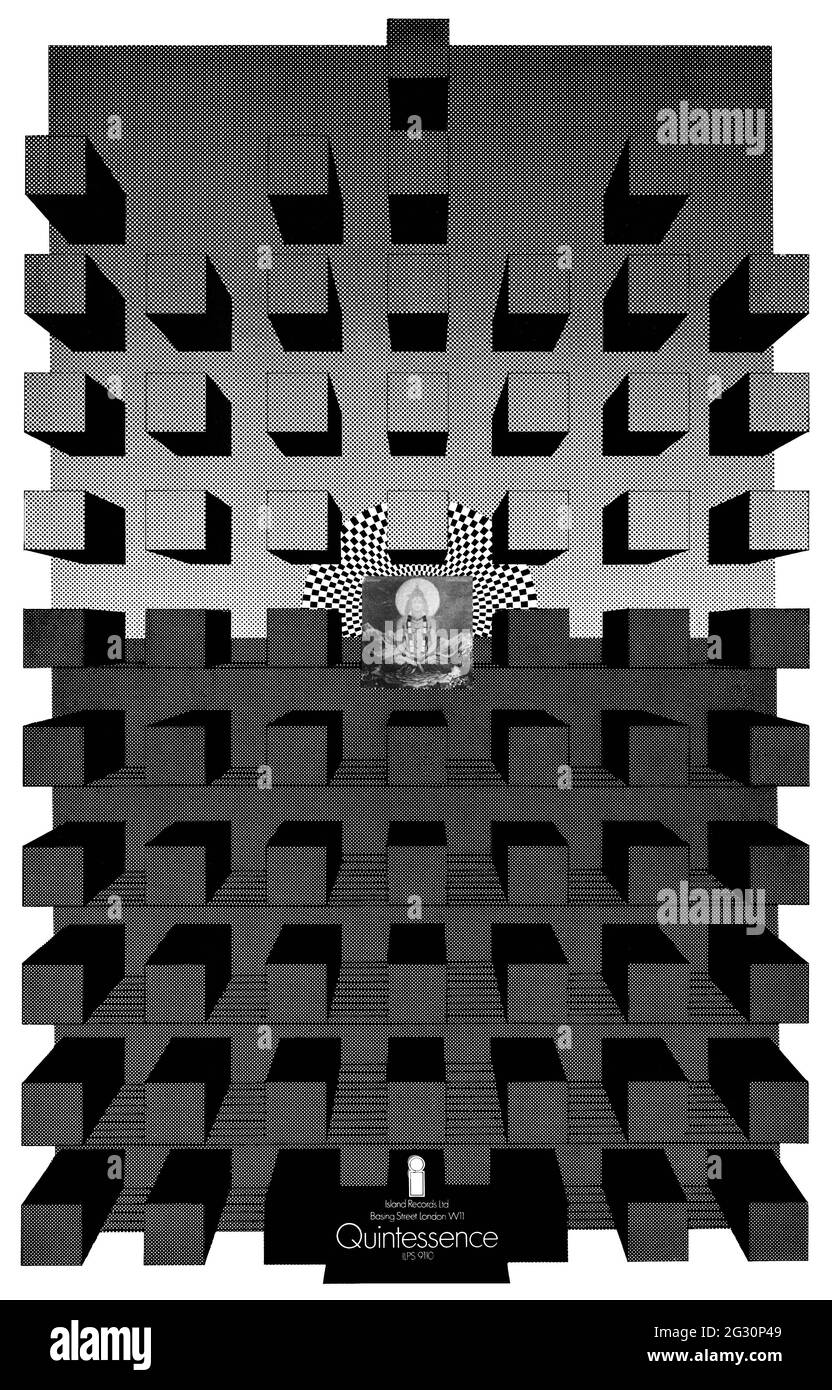 1969 Publicité britannique pour l'album dans blissful Company par Quintessence on Island Records. Banque D'Images